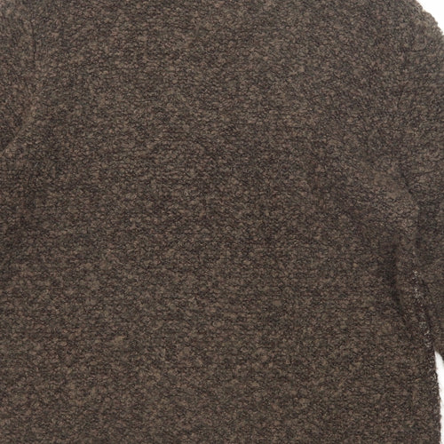 Casamia Womens Brown Round Neck Acrylic Pullover Jumper Size M