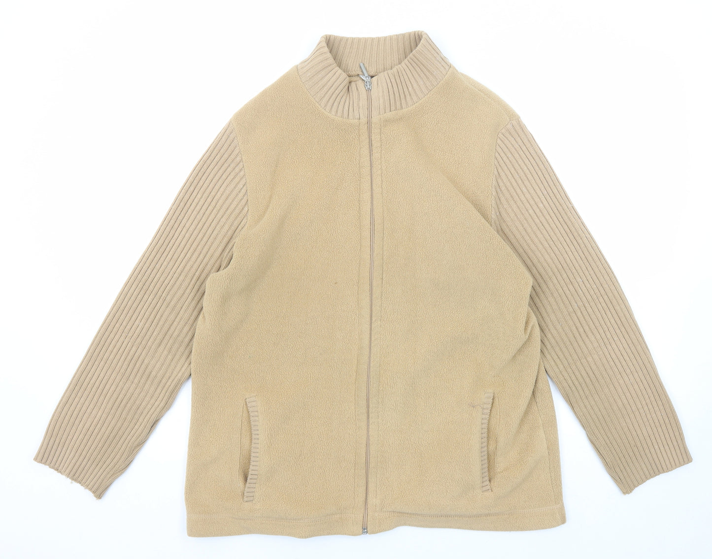Alice Collins Womens Brown Polyester Full Zip Sweatshirt Size 18 Zip
