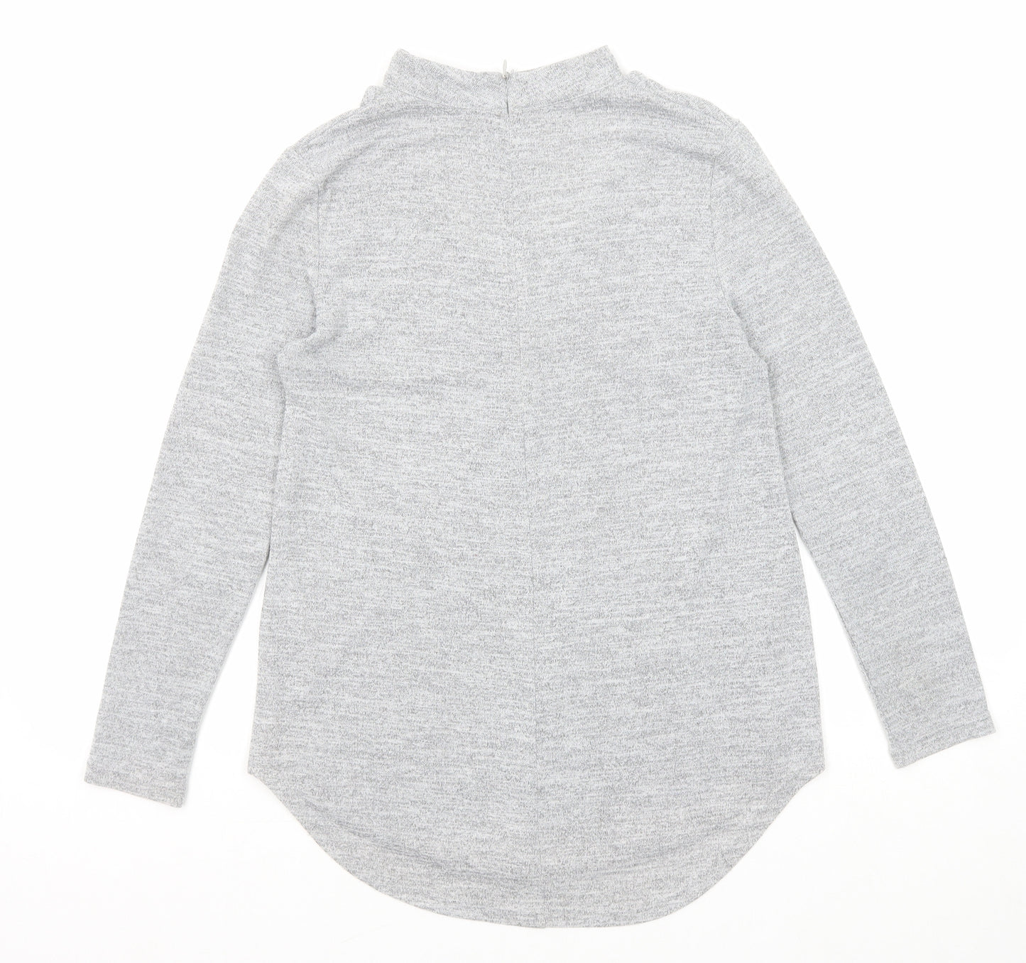 Quiz Womens Grey V-Neck Viscose Pullover Jumper Size 8