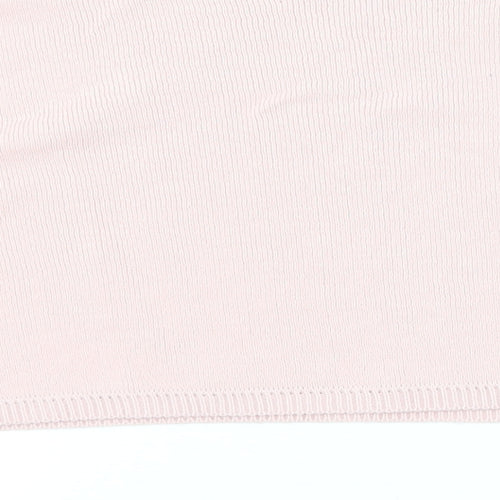 Nasty Gal Womens Pink Boat Neck Acrylic Pullover Jumper Size S