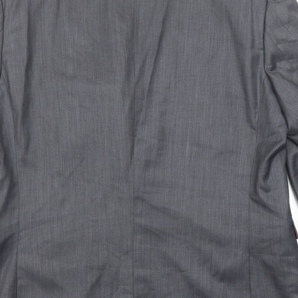 1860 Mens Grey Polyester Jacket Suit Jacket Size 42 Regular