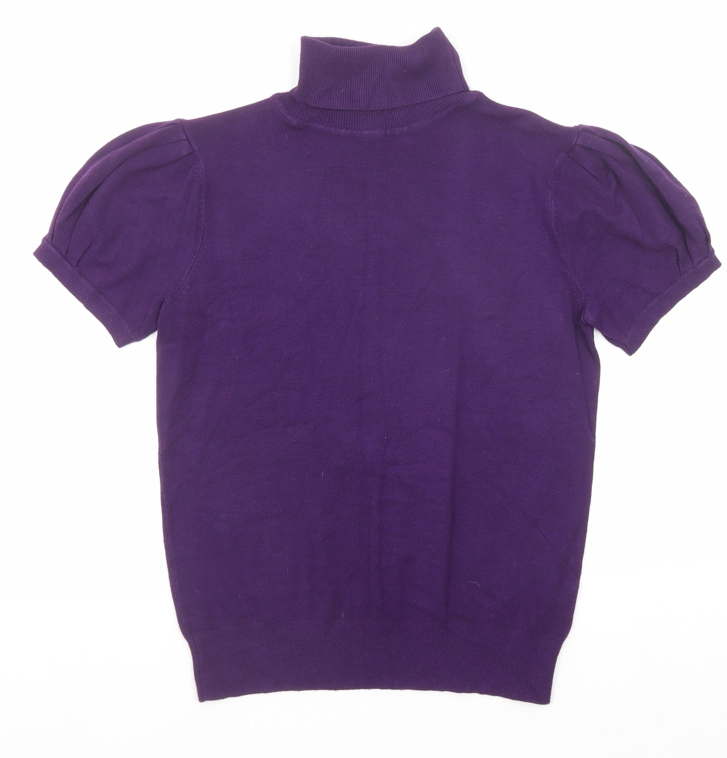 Dorothy Perkins Womens Purple Roll Neck Viscose Pullover Jumper Size 12