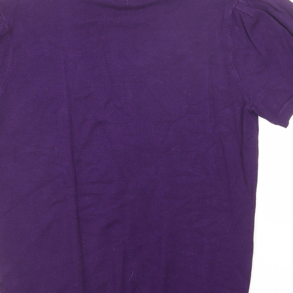 Dorothy Perkins Womens Purple Roll Neck Viscose Pullover Jumper Size 12