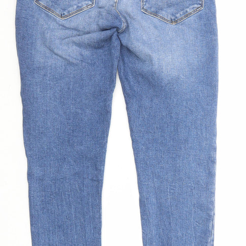 Mango Womens Blue Cotton Skinny Jeans Size 10 Regular Zip