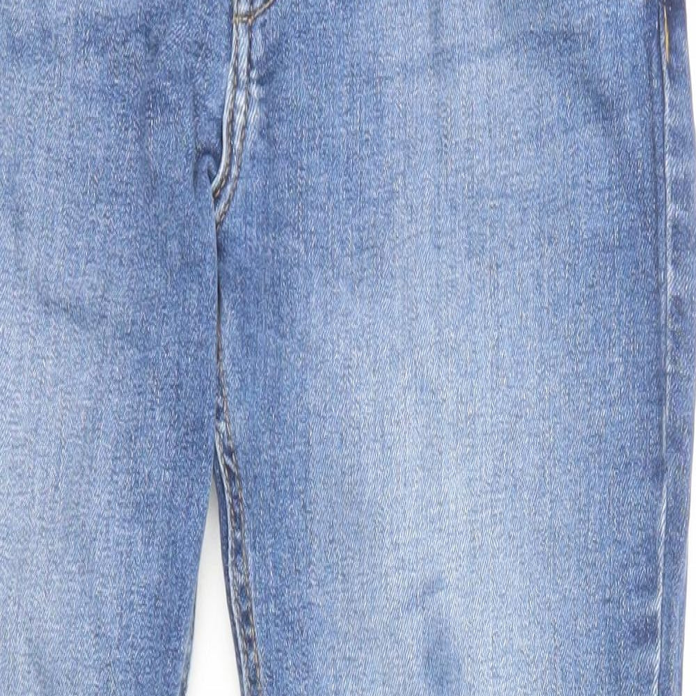 Mango Womens Blue Cotton Skinny Jeans Size 10 Regular Zip