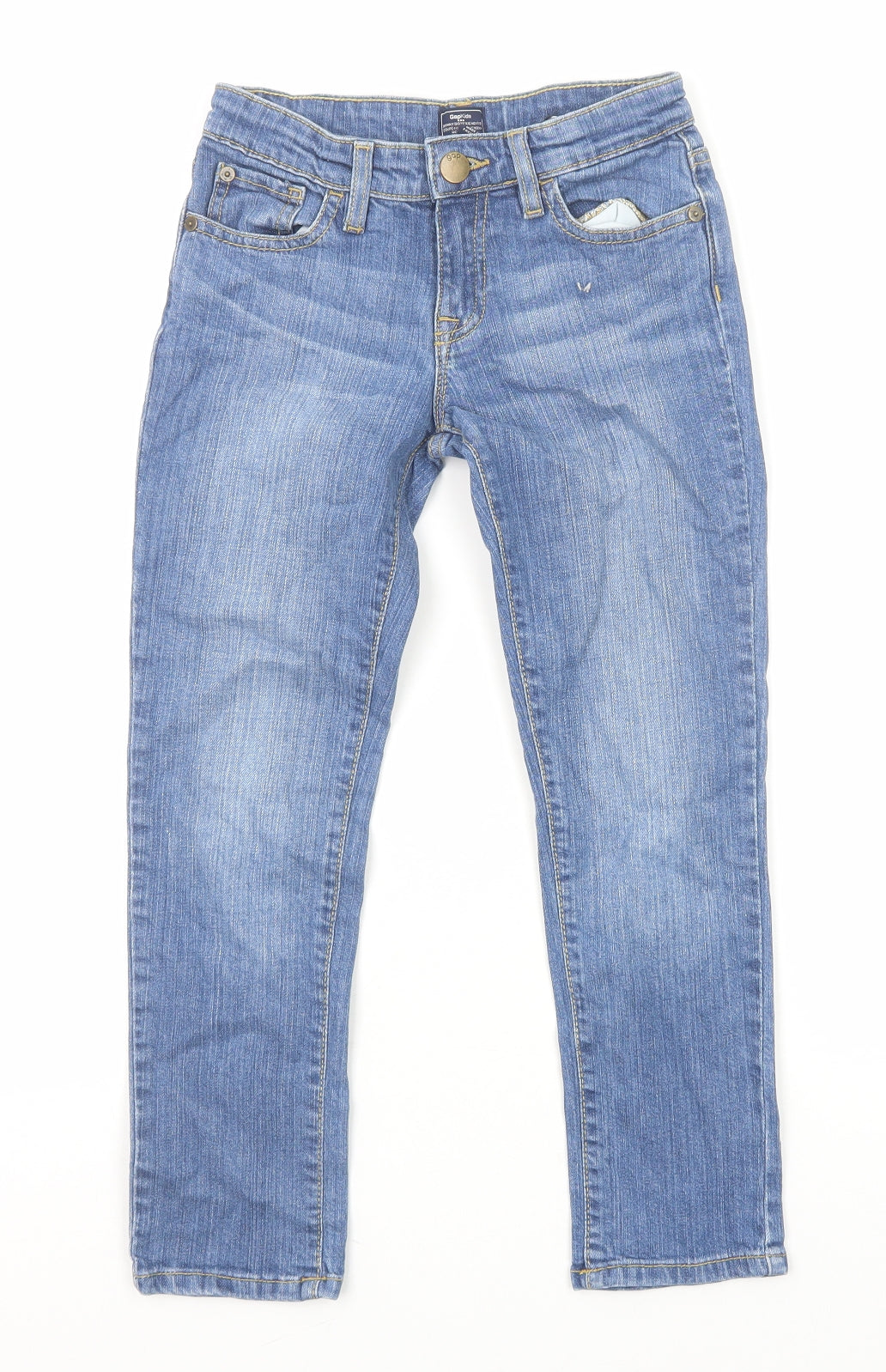Gap Boys Blue Coir Skinny Jeans Size 8-9 Years Regular Zip