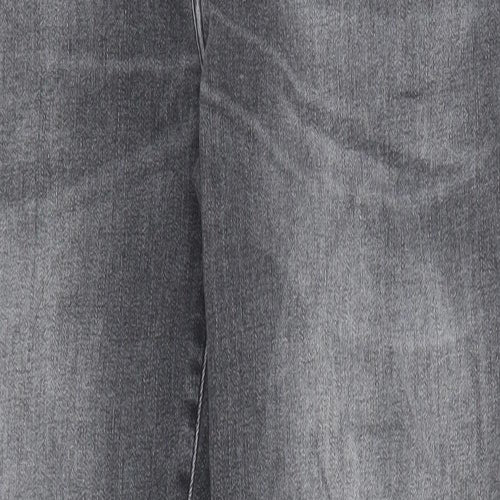 Sylvie Meis Womens Black Cotton Straight Jeans Size 30 in Regular Zip