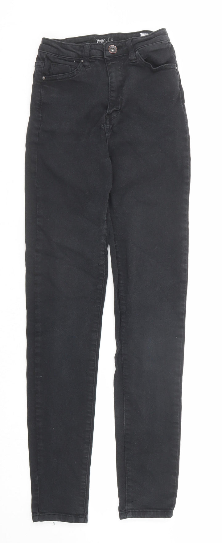 Toxik3 Womens Black Cotton Skinny Jeans Size 8 Regular Zip