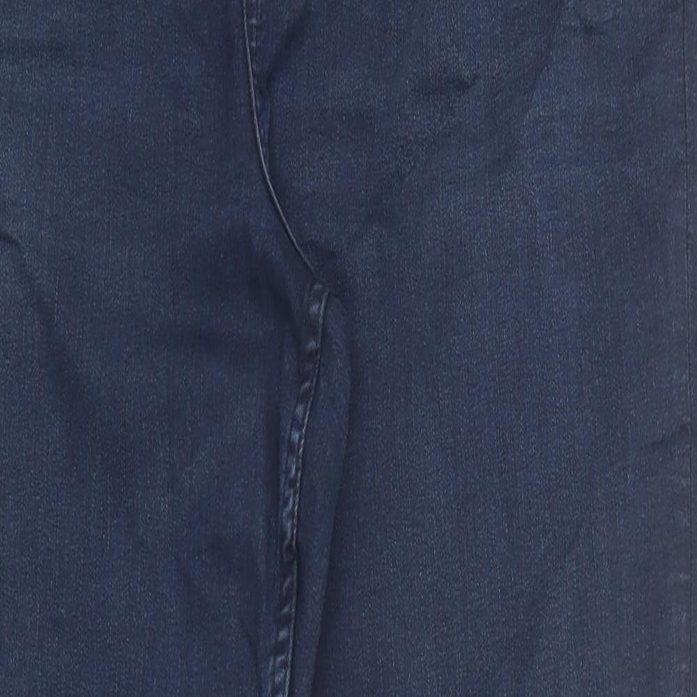 Marks and Spencer Womens Blue Cotton Skinny Jeans Size 20 Regular Zip