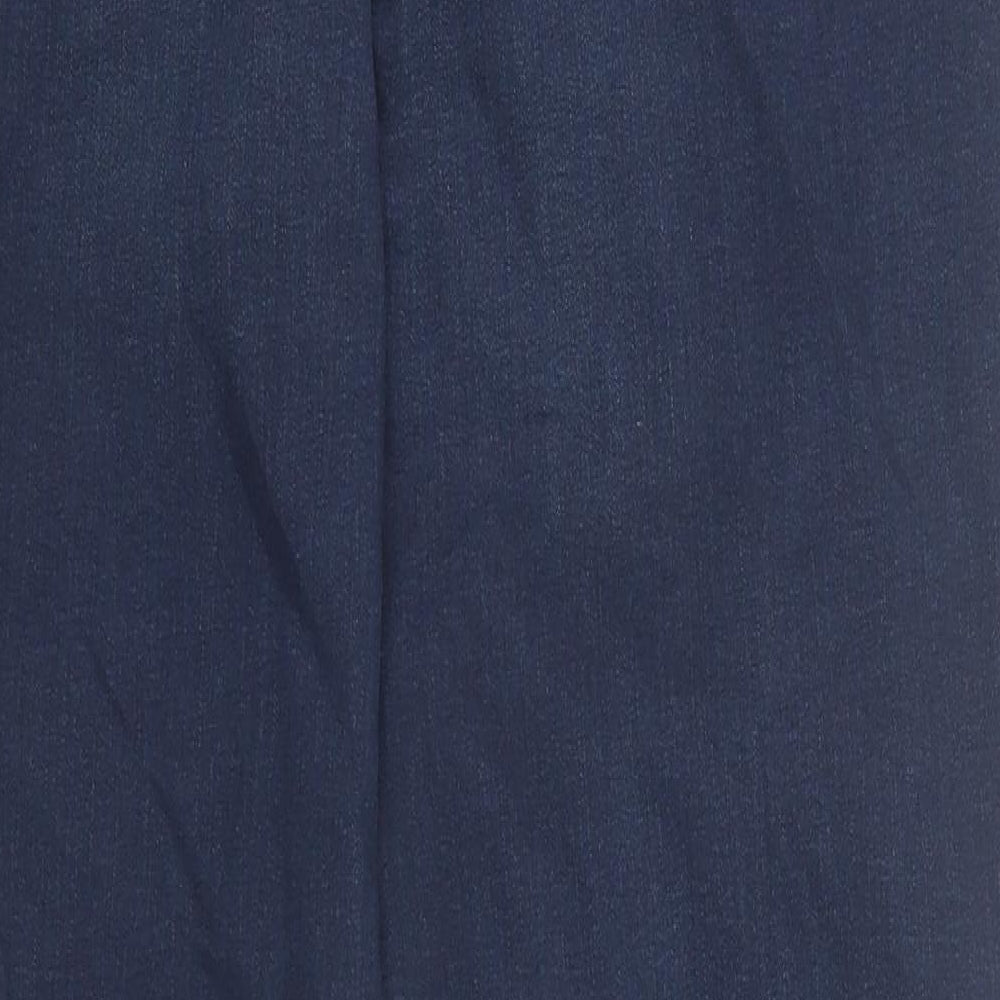 Marks and Spencer Womens Blue Cotton Skinny Jeans Size 20 Regular Zip
