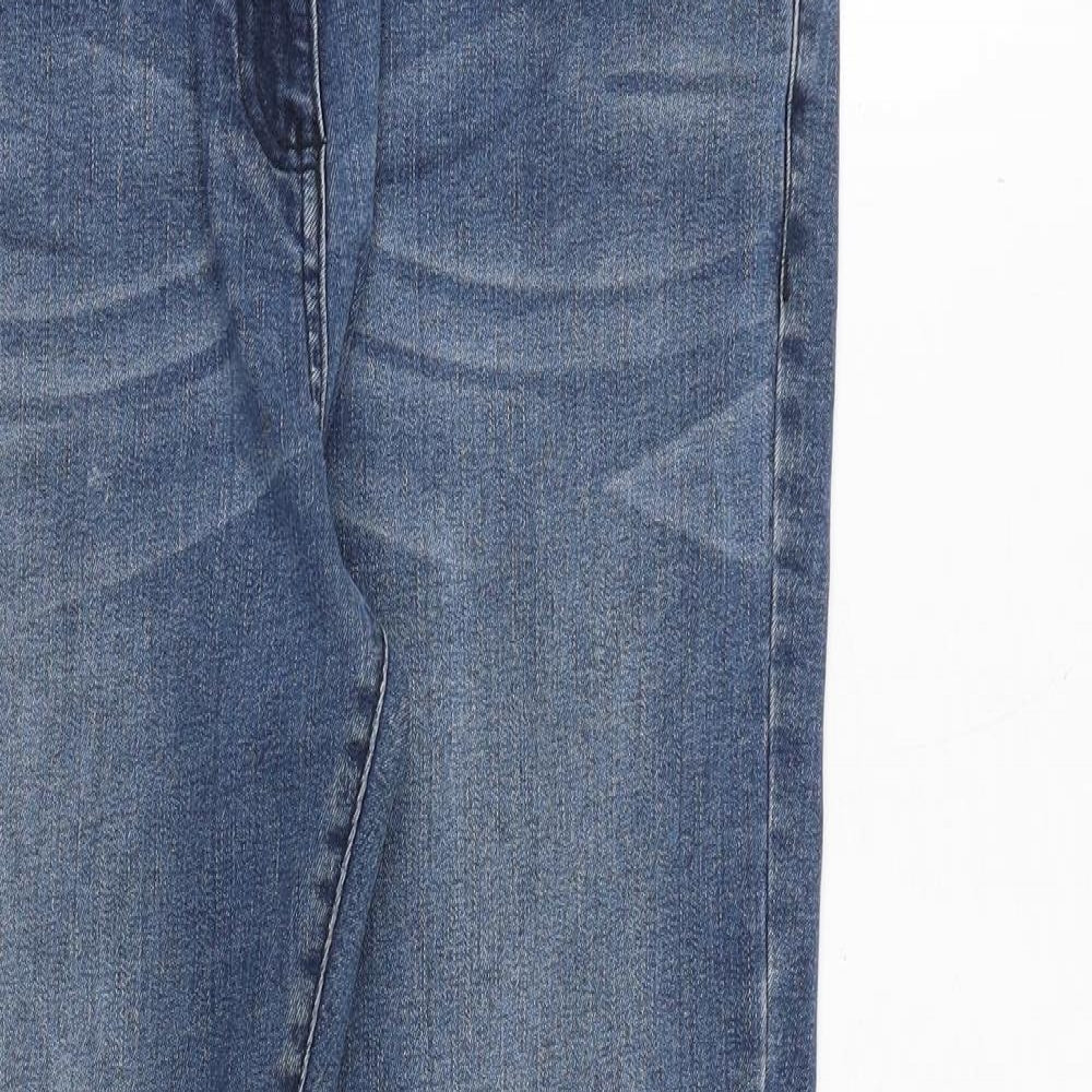 NEXT Womens Blue Cotton Skinny Jeans Size 12 Regular Zip