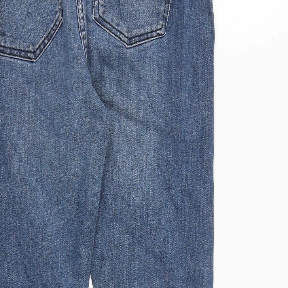 NEXT Womens Blue Cotton Skinny Jeans Size 12 Regular Zip