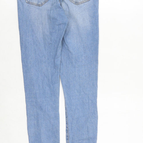 Topshop Womens Black Cotton Skinny Jeans Size 25 in Regular Zip