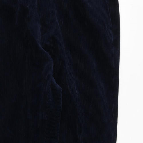 Marks and Spencer Mens Blue Cotton Trousers Size 36 in Regular Zip