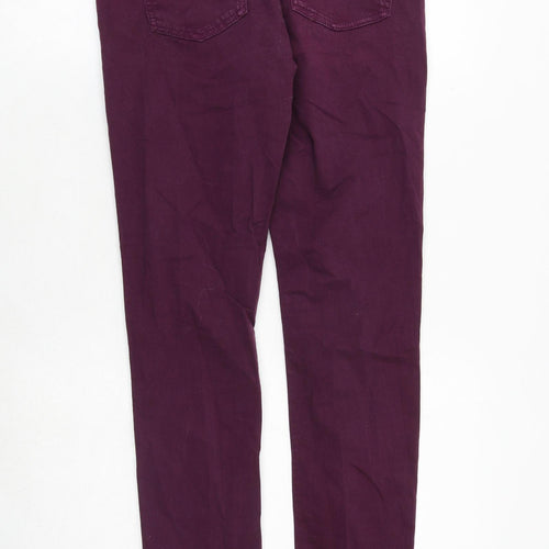 Oasis Womens Red Cotton Skinny Jeans Size 10 Regular Zip