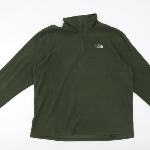 The North Face Mens Green Polyester Pullover Sweatshirt Size XL