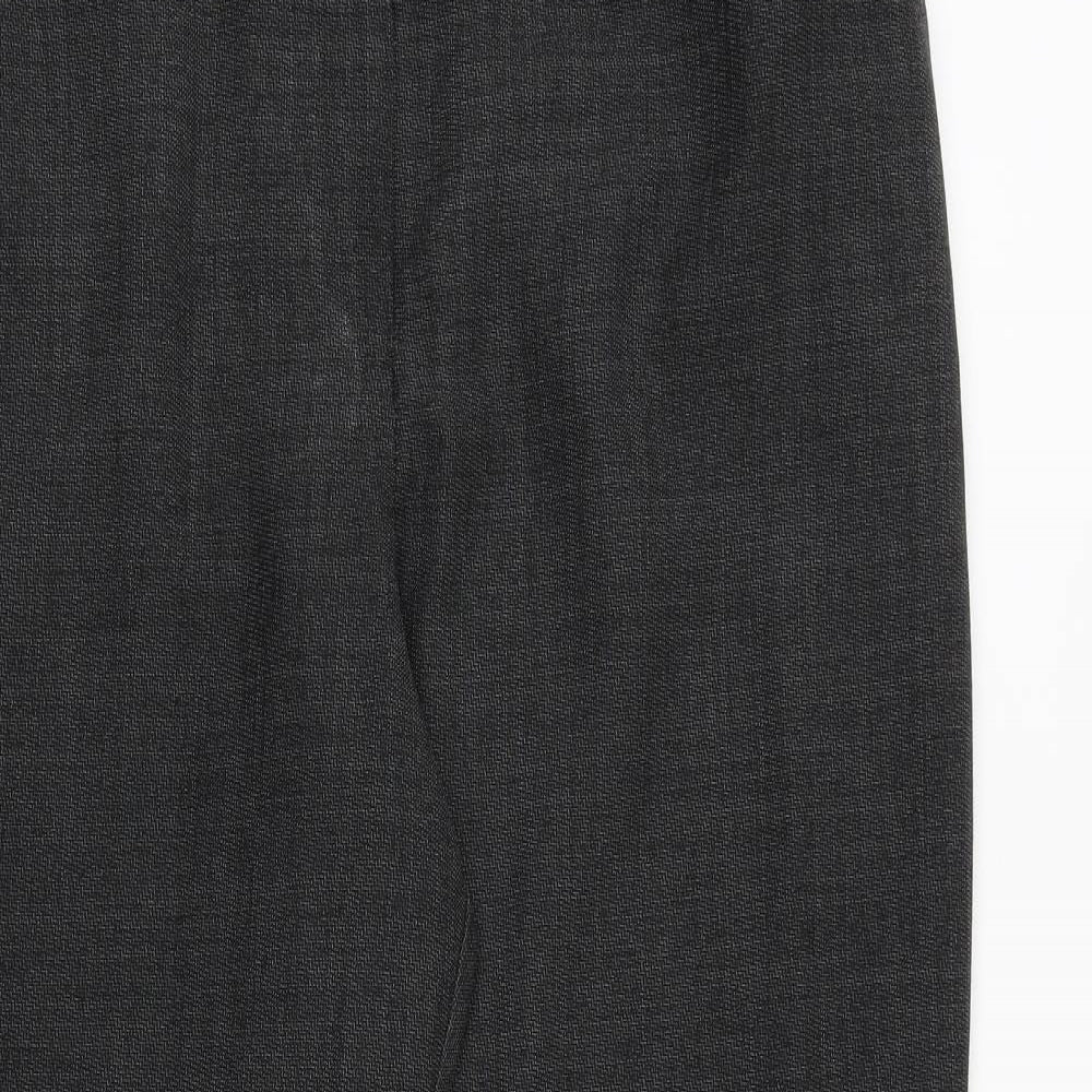 BHS Womens Grey Polyester Dress Pants Trousers Size 20 Regular Zip