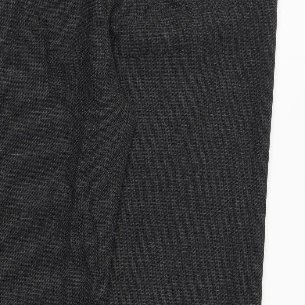 BHS Womens Grey Polyester Dress Pants Trousers Size 20 Regular Zip