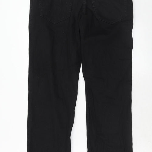 HERO Mens Black Cotton Straight Jeans Size 36 in L30 in Regular Zip