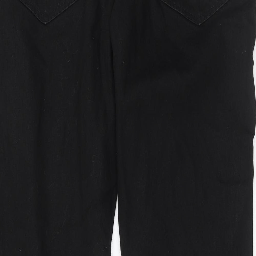 HERO Mens Black Cotton Straight Jeans Size 36 in L30 in Regular Zip