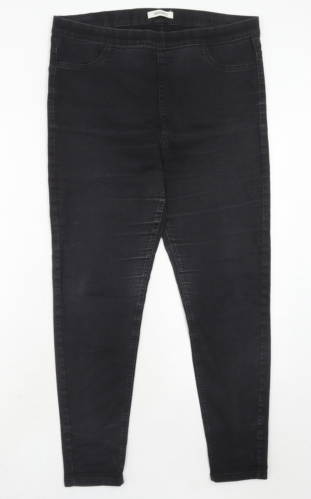 Marks and Spencer Womens Black Cotton Jegging Jeans Size 16 Regular