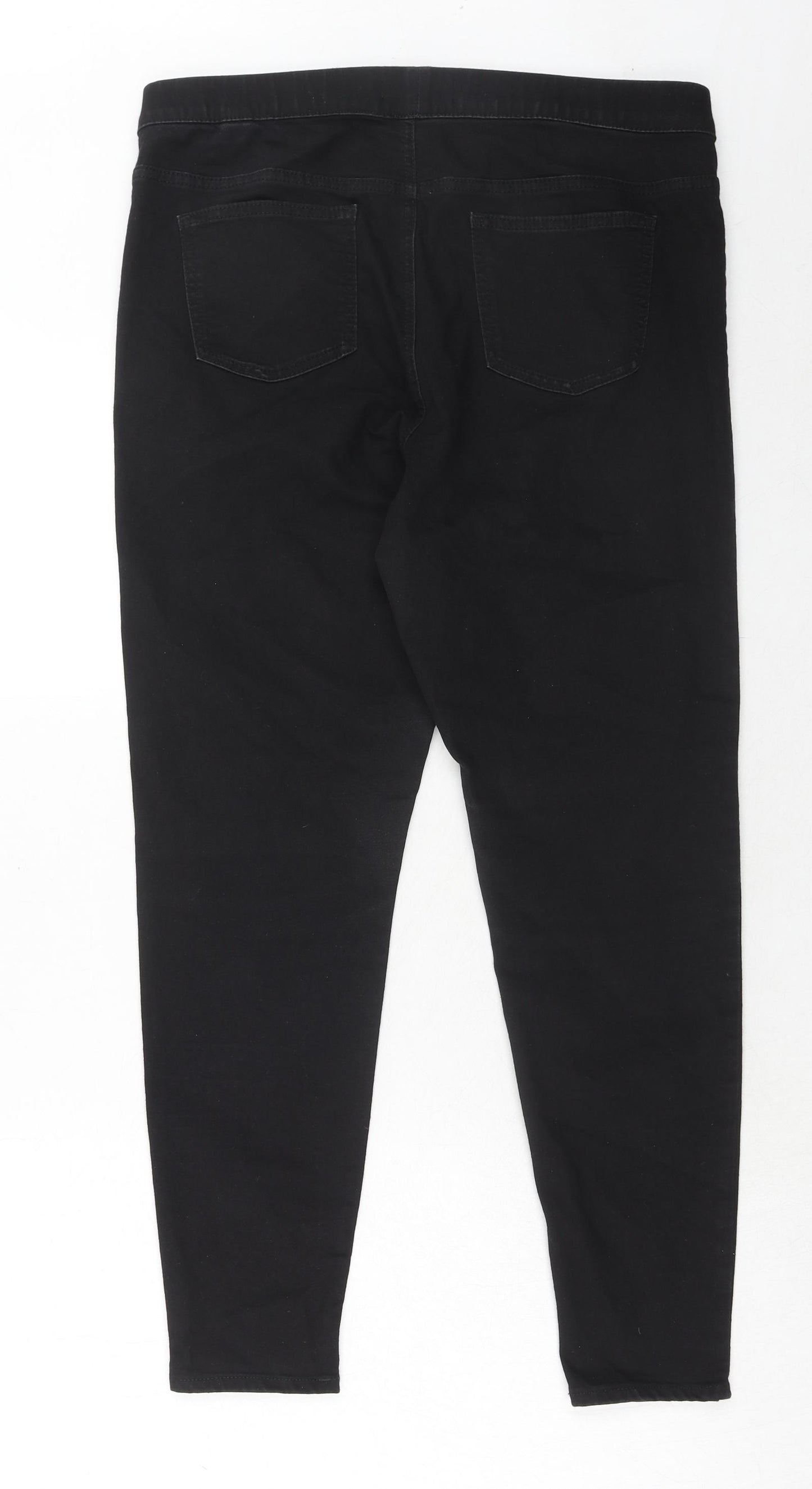 Marks and Spencer Womens Black Cotton Jegging Jeans Size 16 Regular