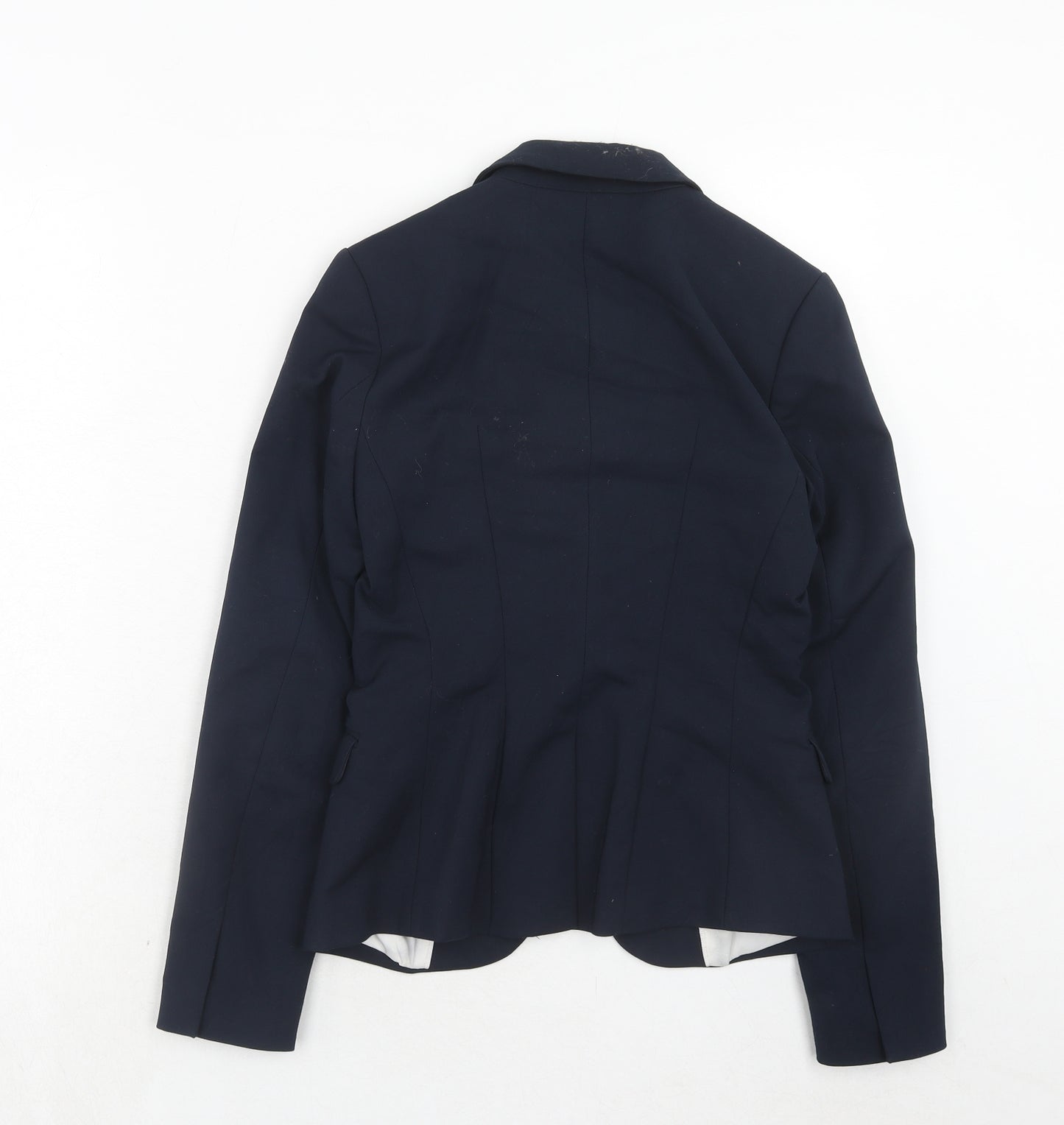 H&M Womens Blue Polyester Jacket Blazer Size 4