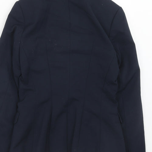 H&M Womens Blue Polyester Jacket Blazer Size 4