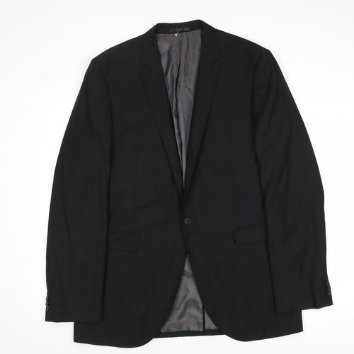 Butler & Webb Mens Black Polyester Jacket Suit Jacket Size 40 Regular