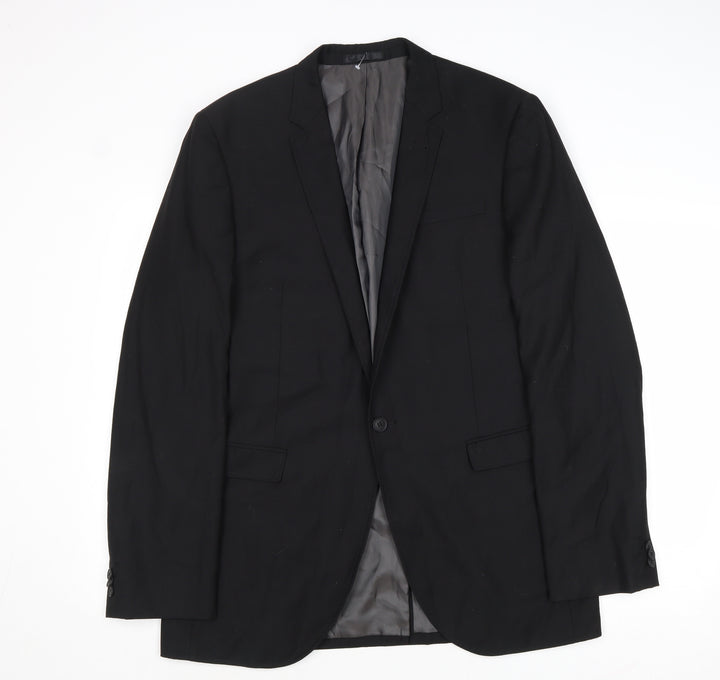 Butler & Webb Mens Black Polyester Jacket Suit Jacket Size 40 Regular