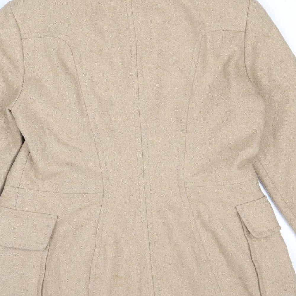 Warehouse Womens Beige Jacket Size 16 Button