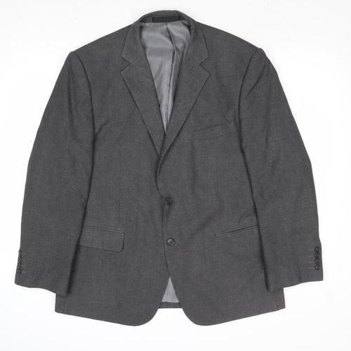 Marks and Spencer Mens Grey Polyester Jacket Suit Jacket Size 42 Regular