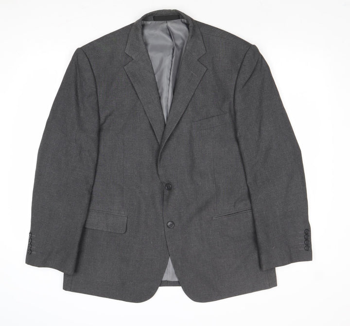 Marks and Spencer Mens Grey Polyester Jacket Suit Jacket Size 42 Regular