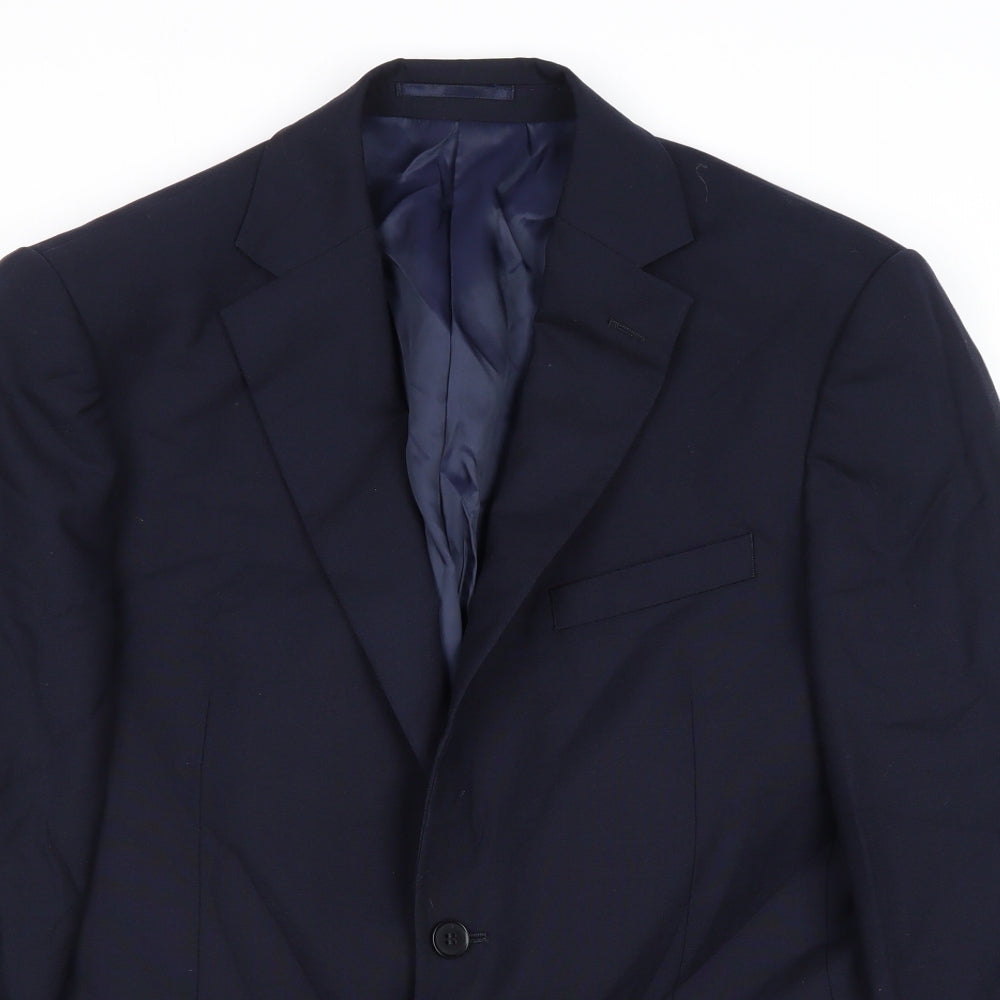 Charles Tyrwhitt Mens Blue Wool Jacket Suit Jacket Size 38 Regular