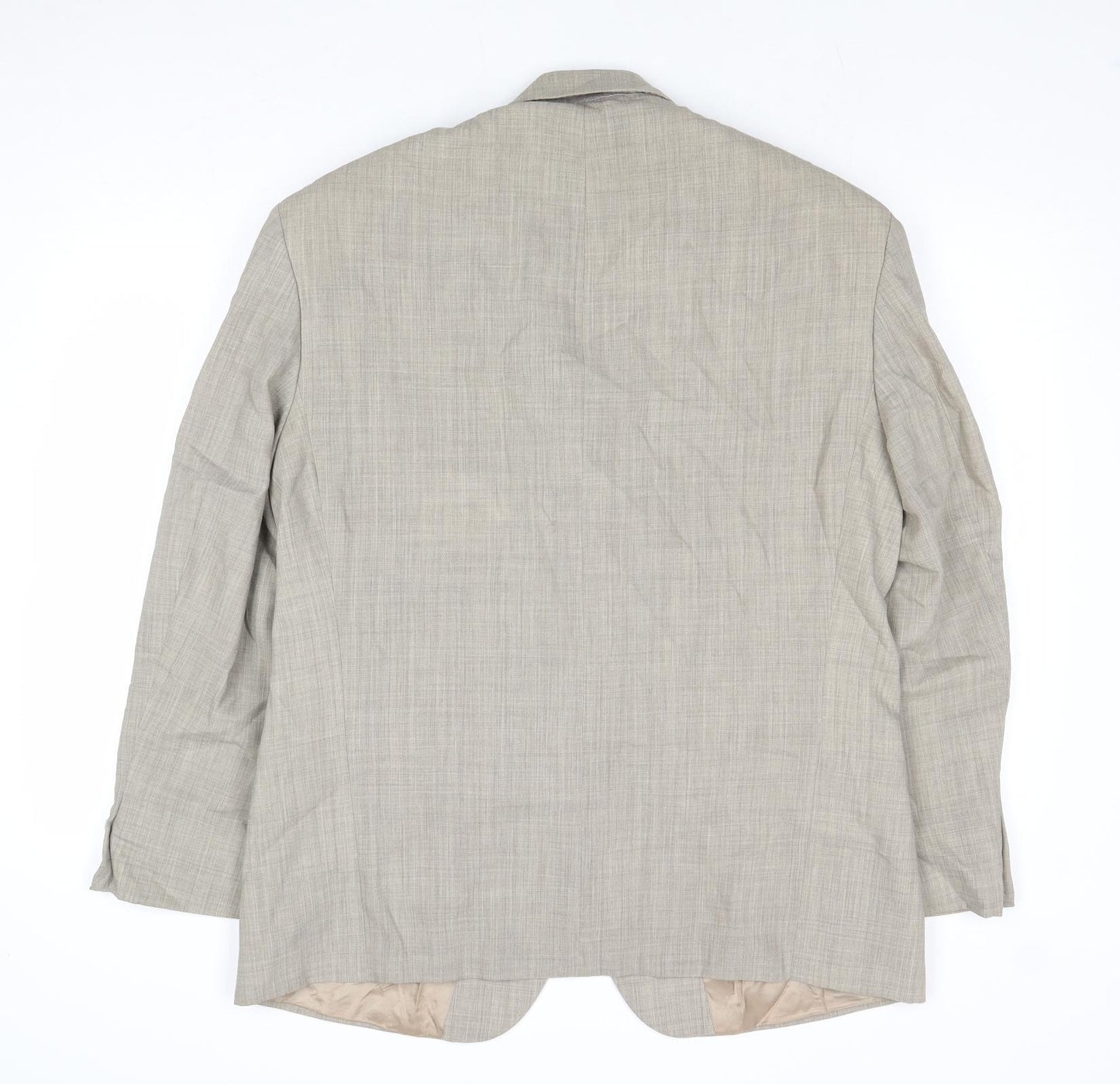 marks and Mens Beige Wool Jacket Suit Jacket Size 42 Regular