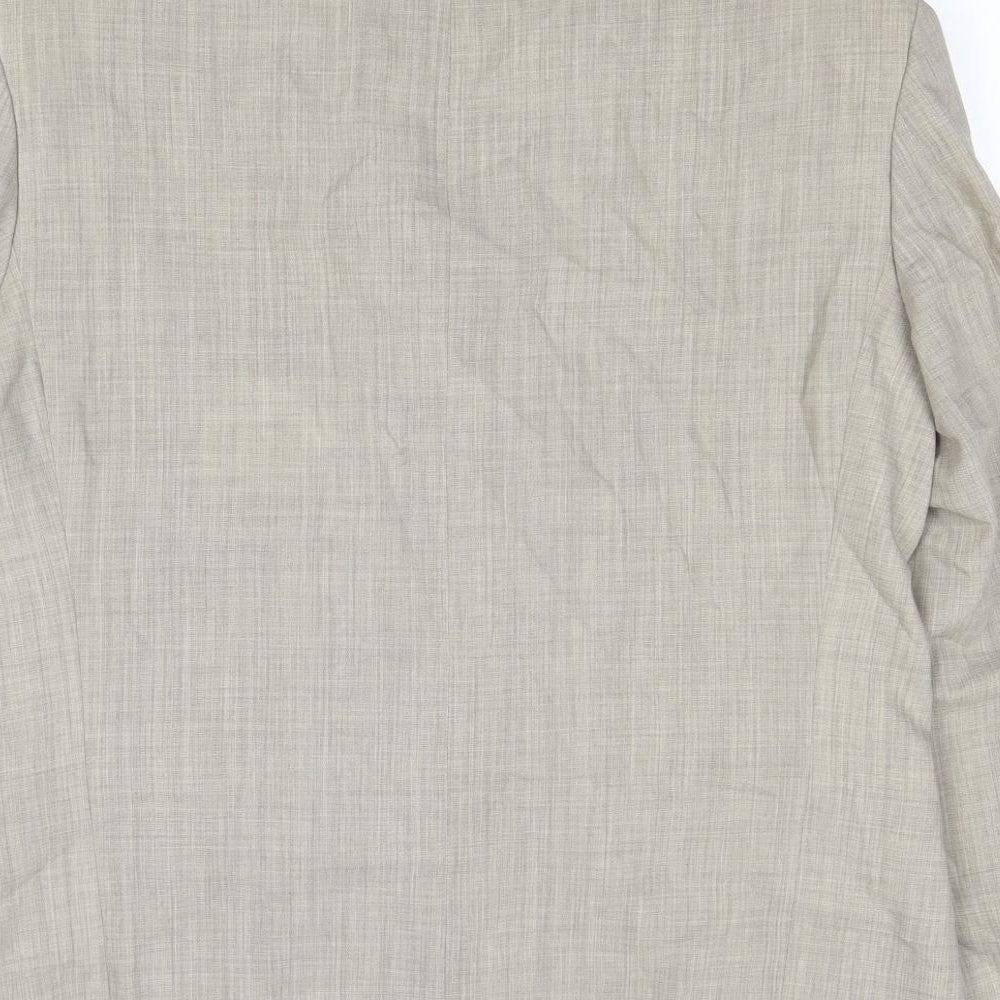 marks and Mens Beige Wool Jacket Suit Jacket Size 42 Regular