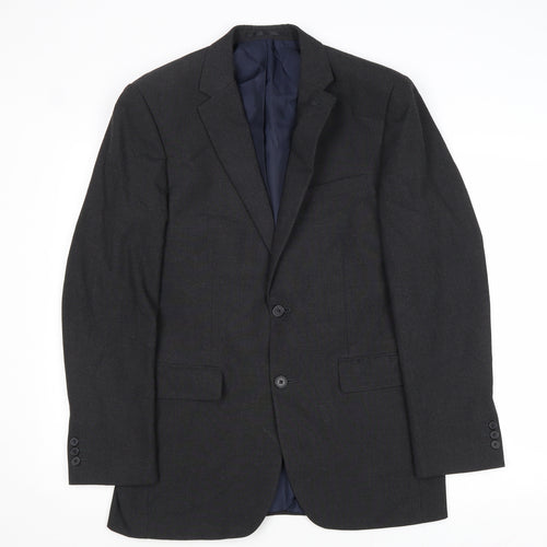 Debenhams Mens Grey Polyester Jacket Suit Jacket Size 38 Regular