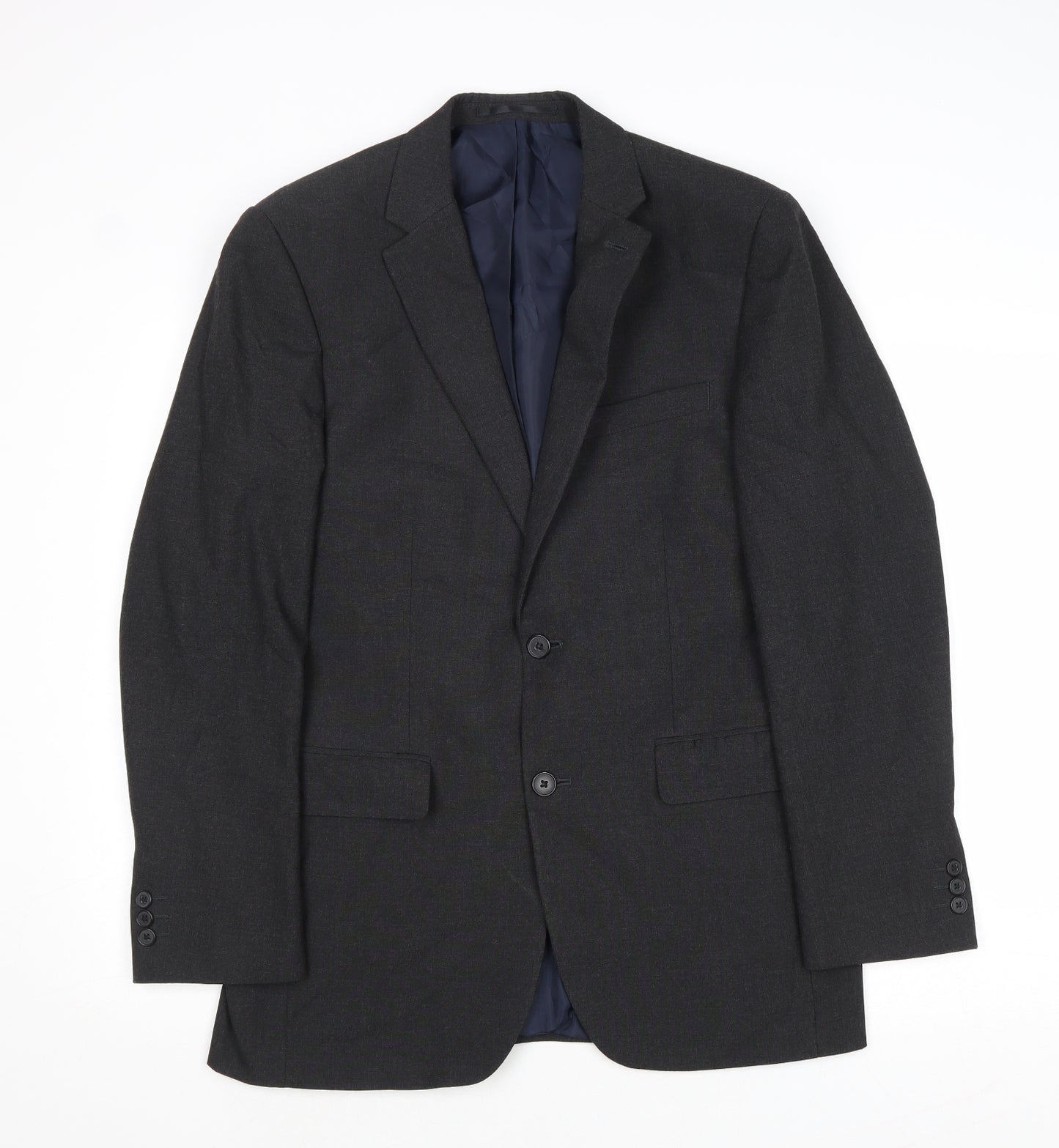 Debenhams Mens Grey Polyester Jacket Suit Jacket Size 38 Regular