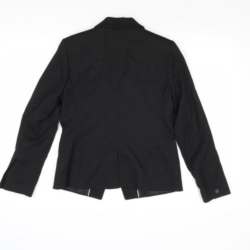 NEXT Womens Black Polyester Jacket Blazer Size 10