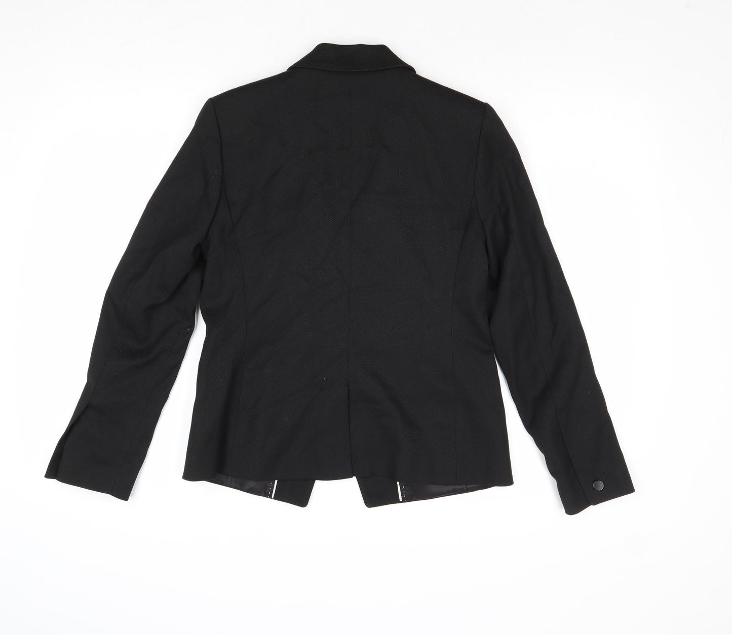 NEXT Womens Black Polyester Jacket Blazer Size 10