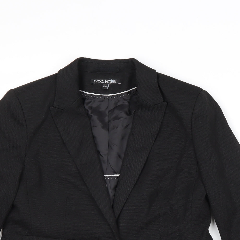 NEXT Womens Black Polyester Jacket Blazer Size 10