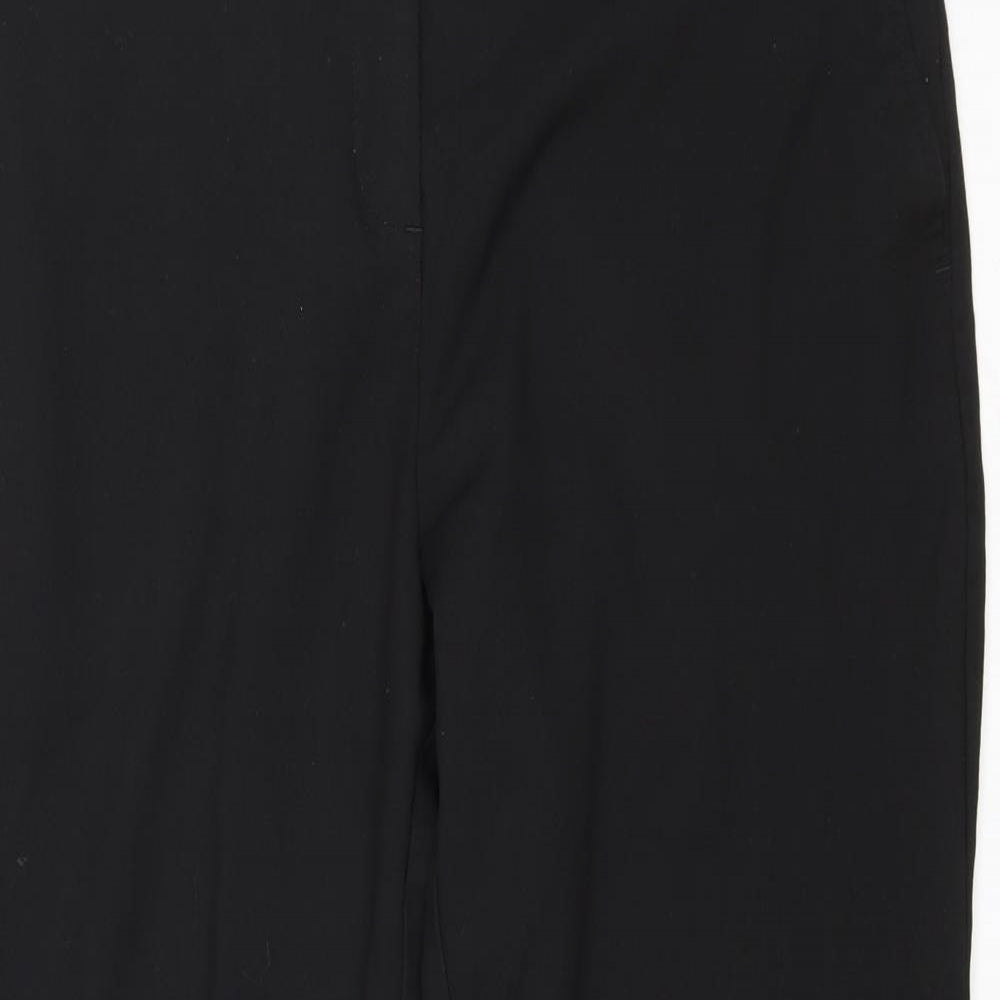 NEXT Womens Black Polyester Dress Pants Trousers Size 14 Regular Zip