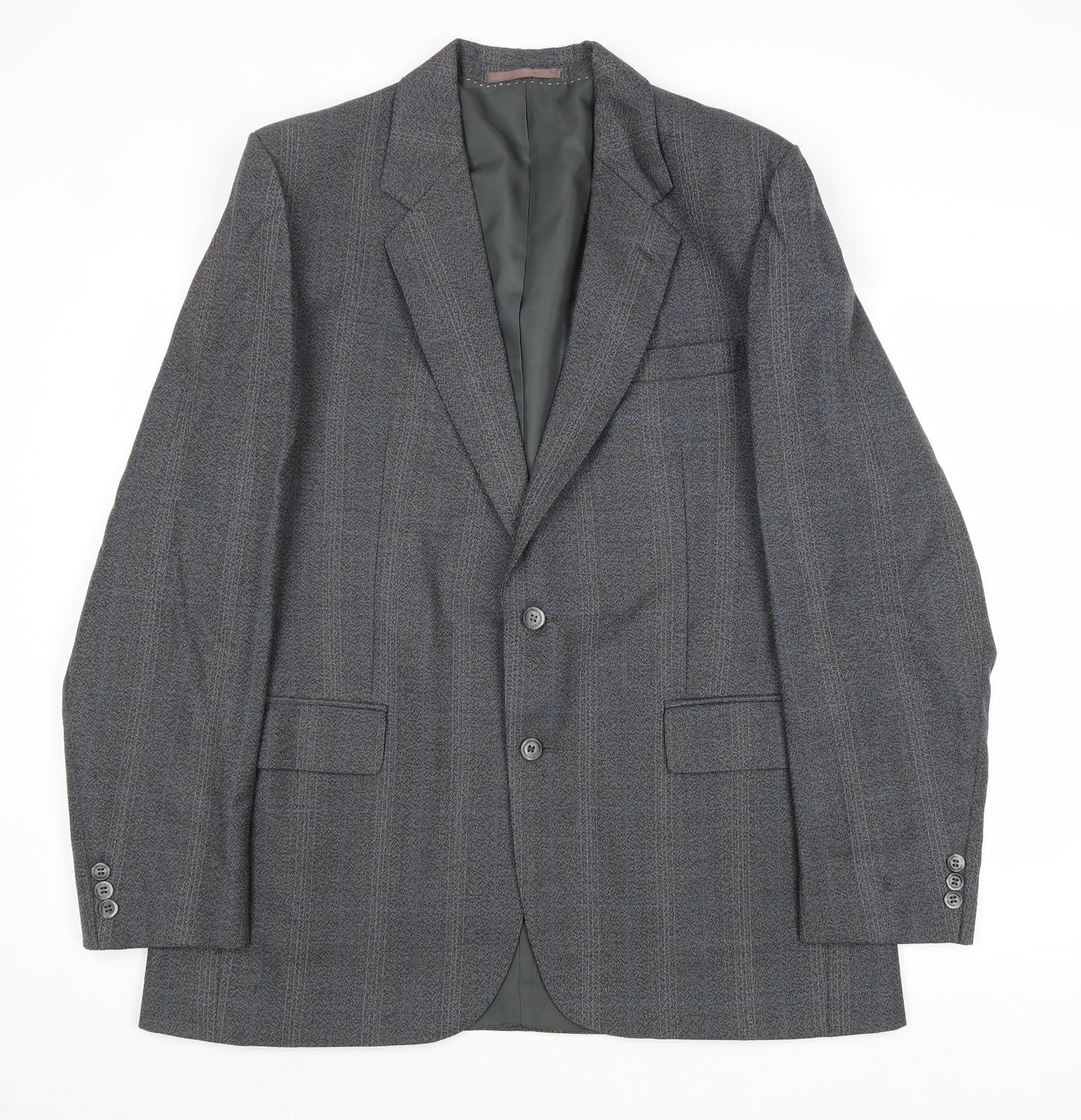 Centaur Mens Grey Striped Wool Jacket Suit Jacket Size 40 Regular