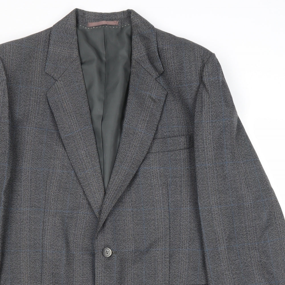 Centaur Mens Grey Striped Wool Jacket Suit Jacket Size 40 Regular