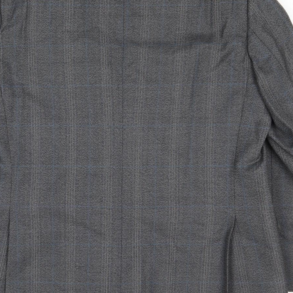 Centaur Mens Grey Striped Wool Jacket Suit Jacket Size 40 Regular