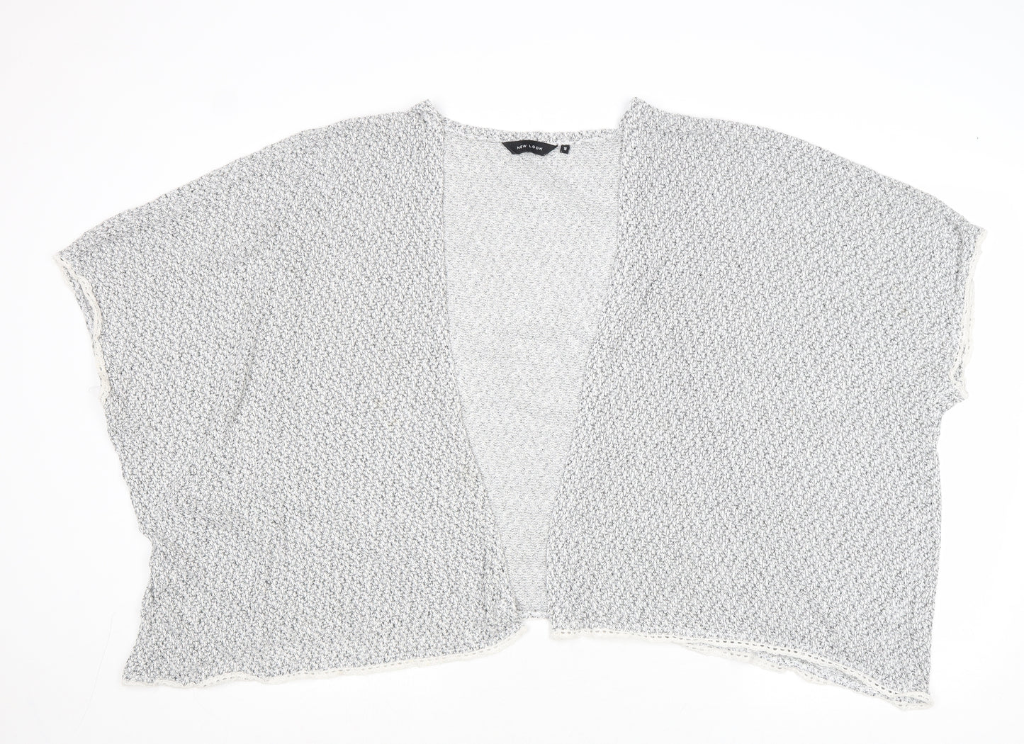 New Look Womens Grey V-Neck Polyester Cardigan Jumper Size 18