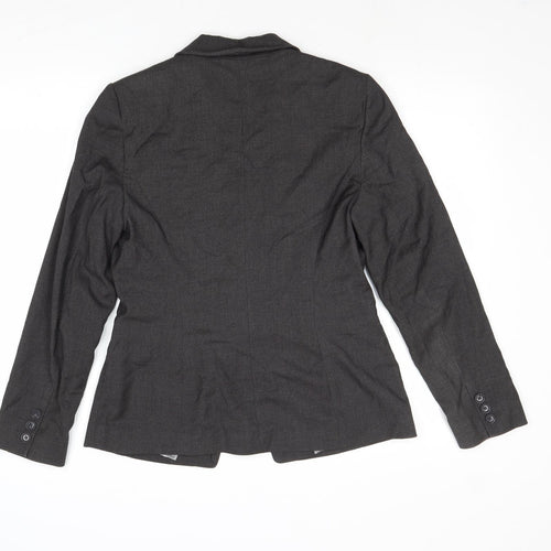 Marks and Spencer Womens Grey Polyester Jacket Blazer Size 10