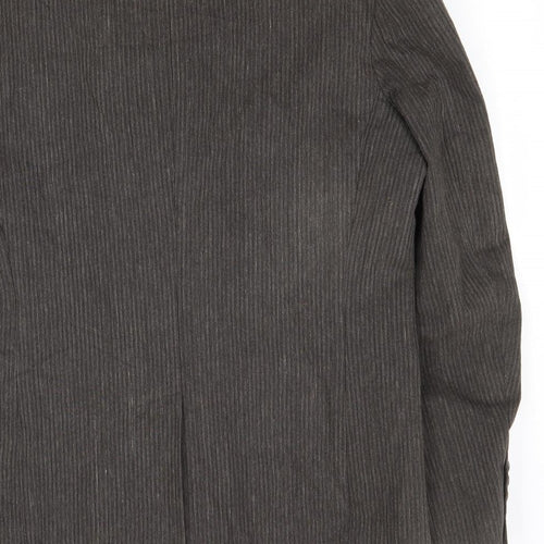 Monsoon Mens Brown Striped Cotton Jacket Suit Jacket Size 40 Regular