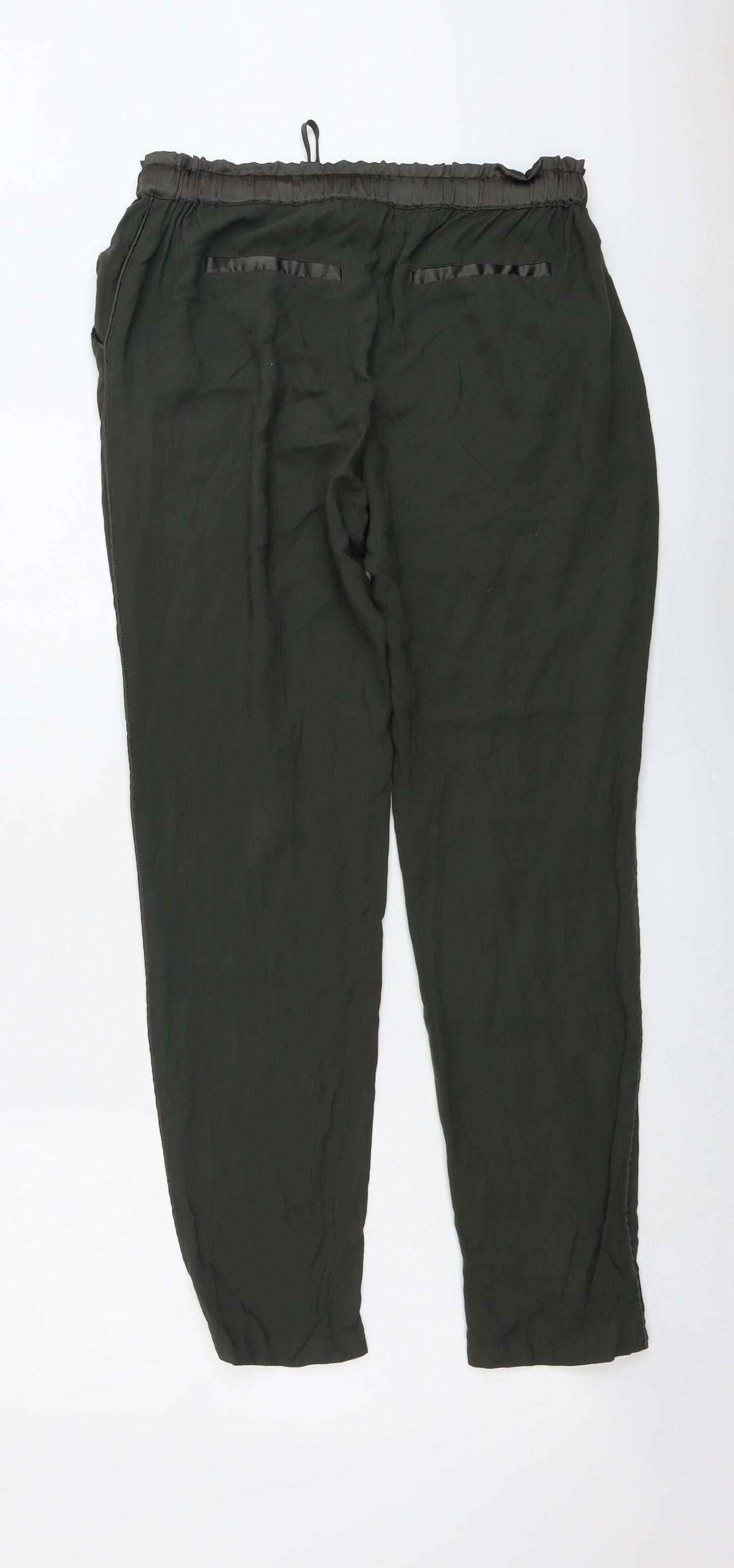 VILA Womens Green Viscose Jogger Trousers Size M L28 in Regular Drawstring