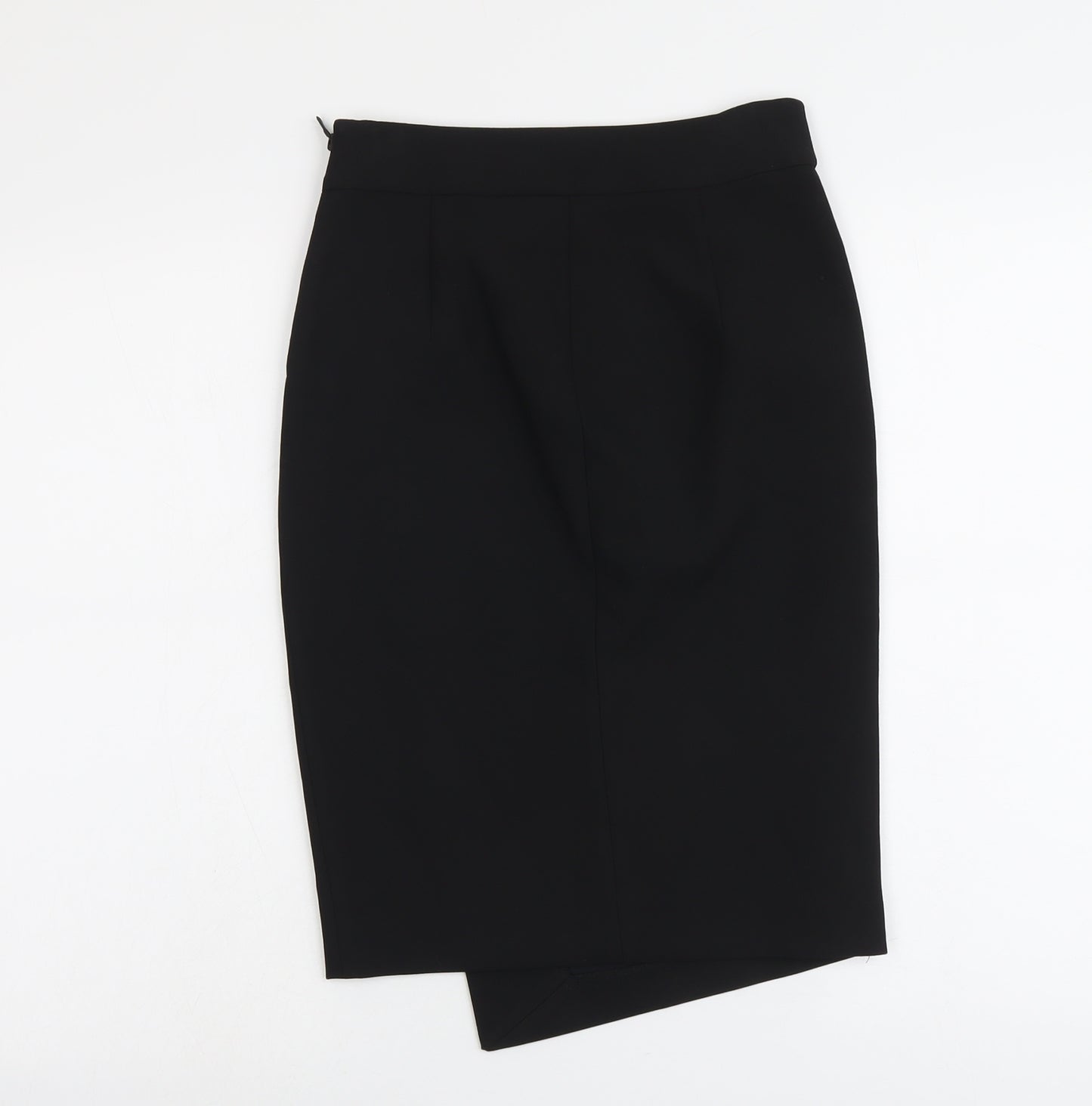 Zara Womens Black Polyester A-Line Skirt Size XS Zip